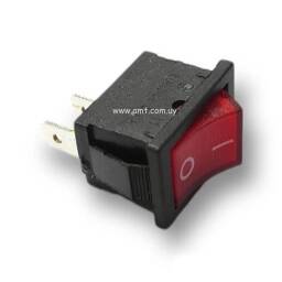 Interruptor  1 tecla - 2 pos - 2 term - rojo 6020