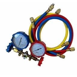 MANOMETRO JUEGO COMPLETO - 90 CM - R410 - R22 -R134A - R404A
